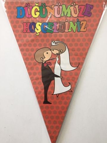 HAPPY BİRTHDAY GOLD ÜÇGEN FLAMA