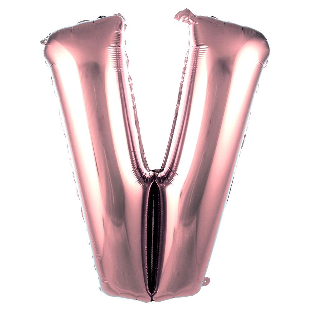 V- HARF 40 İNC ROSEGOLD RENK BALON 100 CM
