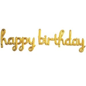 EL YAZILI HAPPY BİRTHDAY GOLD SET BALON