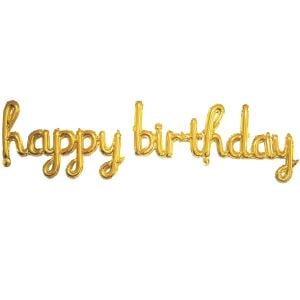 EL YAZILI HAPPY BİRTHDAY GOLD SET BALON