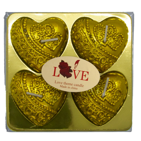 4LÜ KALP ASETAT KUTULU GOLD MUM