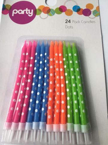 24 LÜ PUANLI RENKLİ MUM