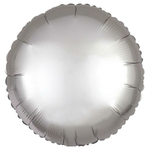18 İNC YUVARLAK GÜMÜŞ RENK FOLYO BALON  43*43