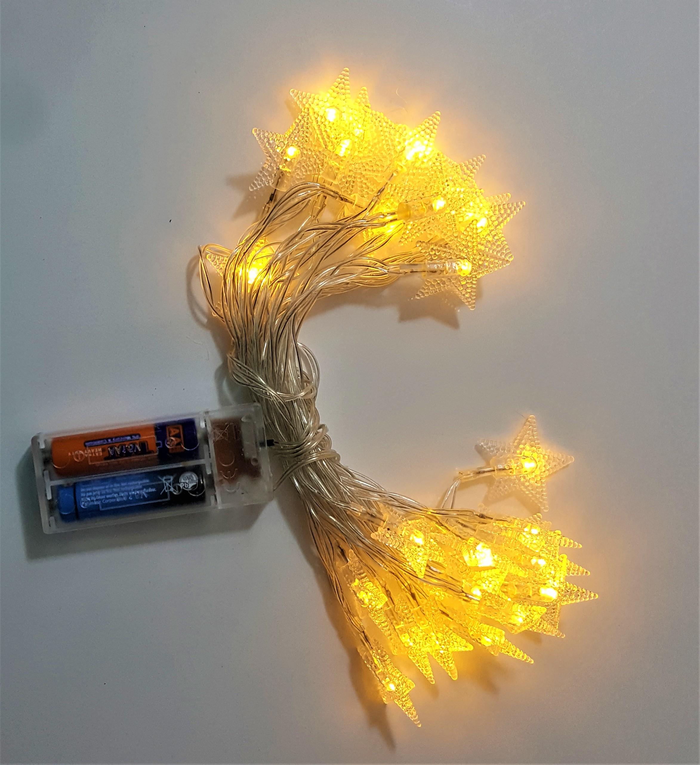 2 PİLLİ YILDIZ FİGÜRLÜ FONKSİYONLU GÜN IŞIĞI 28 AMPUL LED