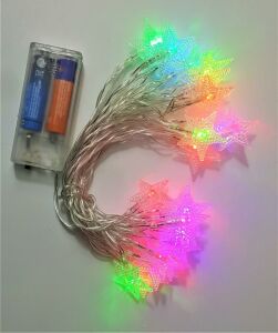 2 PİLLİ YILDIZ FİGÜRLÜ FONKSİYONLU RGB 28 AMPUL LED