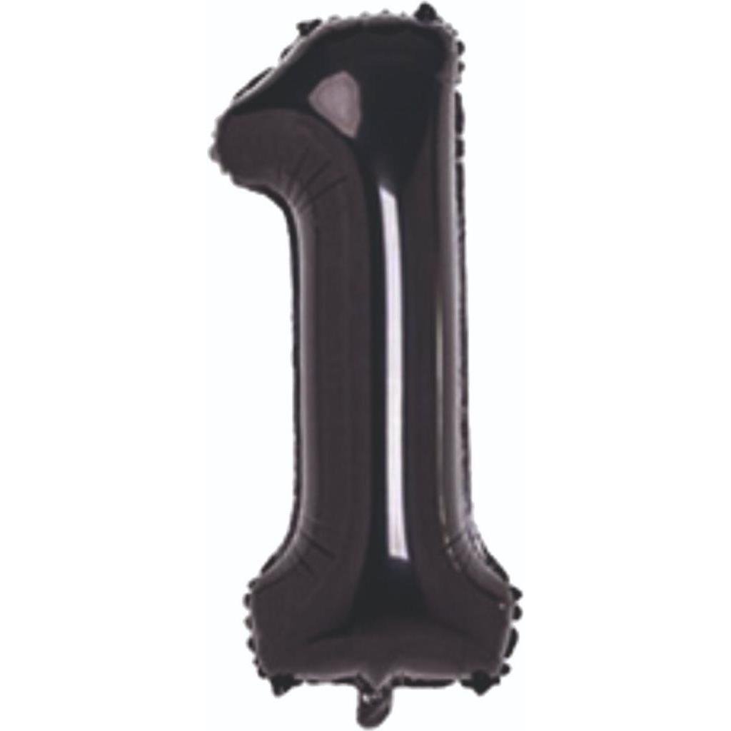 1- RAKAM 34 İNC SİYAH RENK BALON 76 CM
