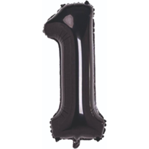 1- RAKAM 34 İNC SİYAH RENK BALON 76 CM