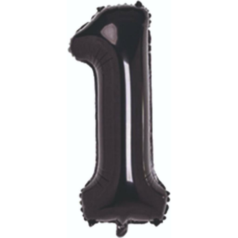 1- RAKAM 34 İNC SİYAH RENK BALON 76 CM
