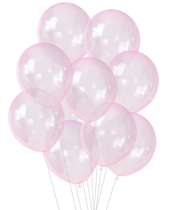 ŞEFFAF PEMBE LATEKS BALON 100 LÜ