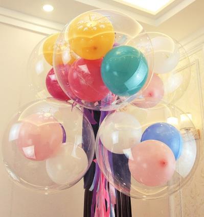 18 İNÇ İÇİNE ÇİÇEK VE SÜS KONULABİLEN ÇOK AMAÇLI ŞEFFAF BALON