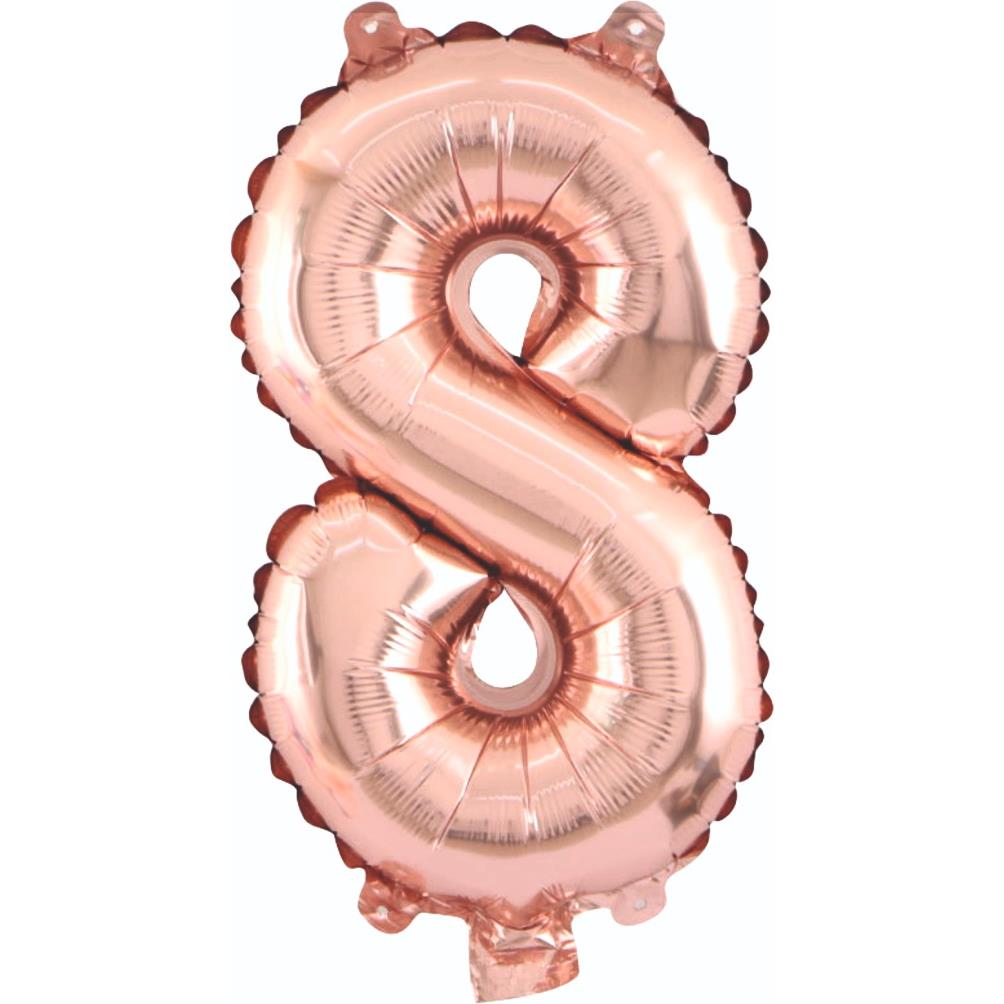 8- RAKAM 34 İNC ROSEGOLD RENK BALON 76 CM