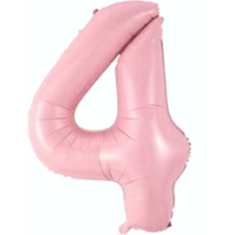 4- RAKAM 34 İNC PEMBE RENK BALON 76 CM