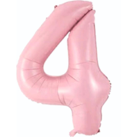 4- RAKAM 34 İNC PEMBE RENK BALON 76 CM
