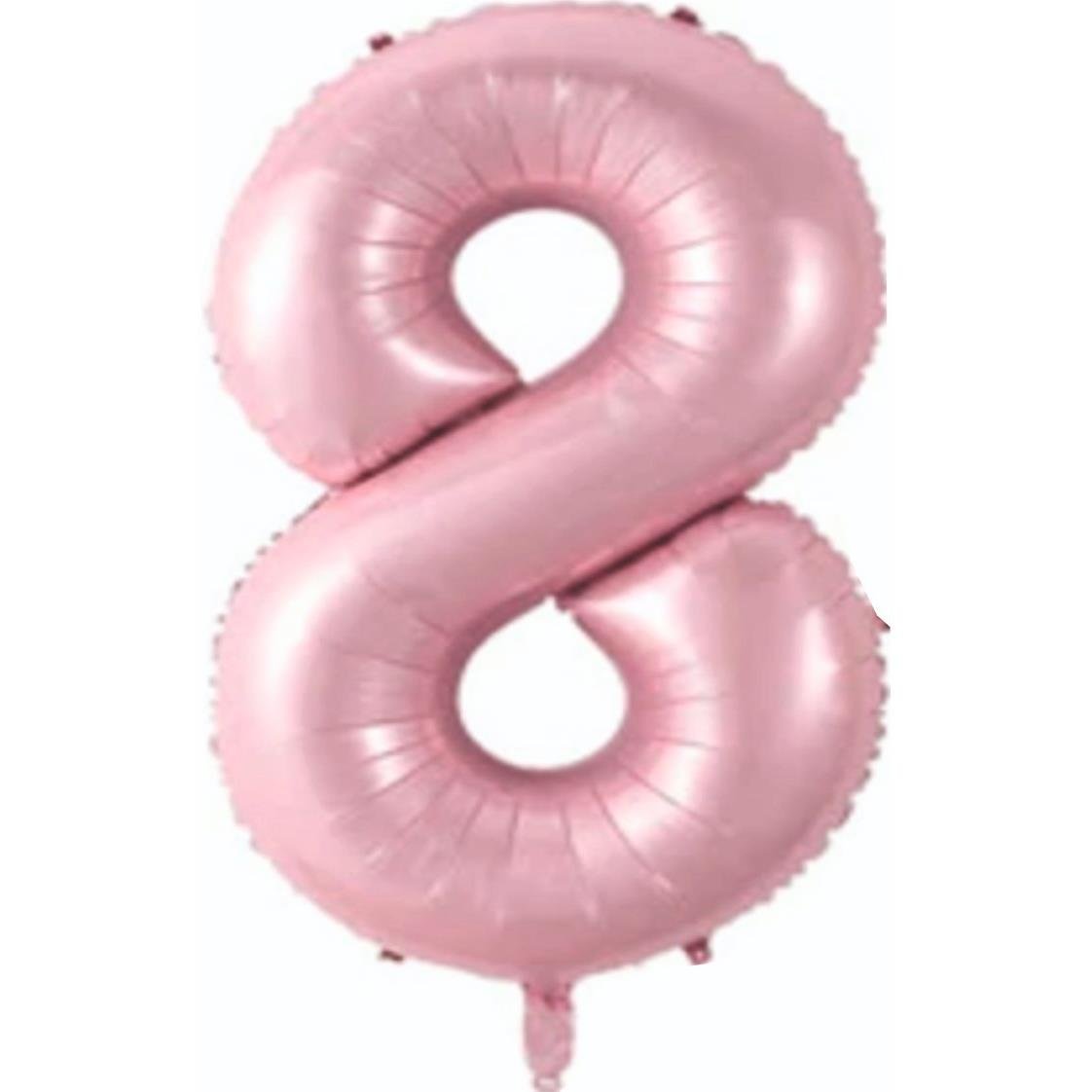 8- RAKAM 34 İNC PEMBE RENK BALON 76 CM