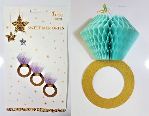 YÜZÜK MAVİ PETEK SÜS