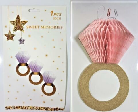 YÜZÜK PEMBE PETEK SÜS