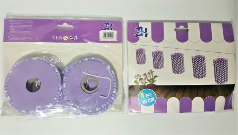 KÜÇÜK BOY PÜSKÜLLÜ FENER AKARDİYON 8 Lİ  VİOLET