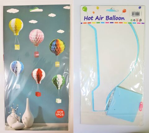 30 CM PARAŞÜT MAVİ İPLİ PETEK SÜS