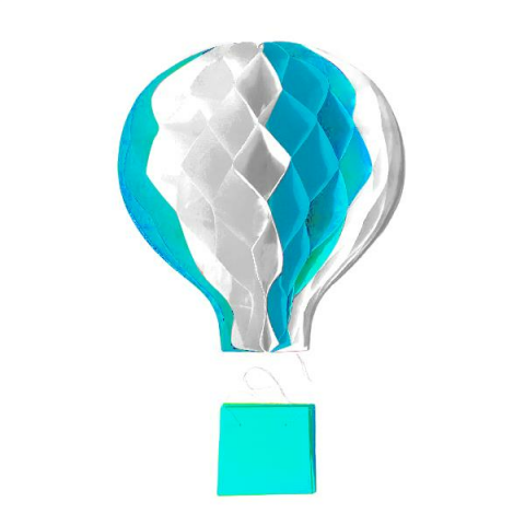 30 CM PARAŞÜT MAVİ İPLİ PETEK SÜS