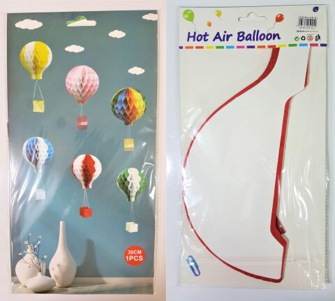 30 CM PARAŞÜT KIRMIZI İPLİ PETEK SÜS