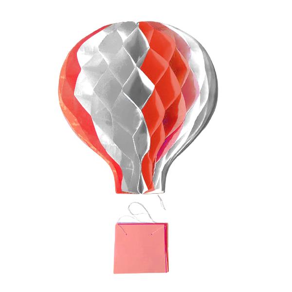 30 CM PARAŞÜT KIRMIZI İPLİ PETEK SÜS