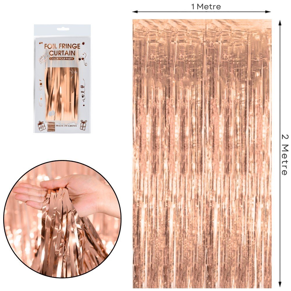 İTHAL METALİZE ROSEGOLD ARKA PLAN PERDESİ 2*1m
