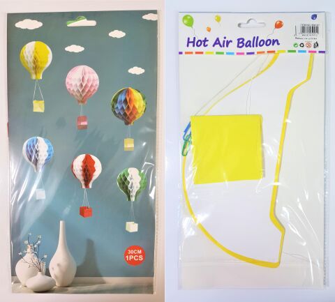 30 CM PARAŞÜT SARI İPLİ PETEK SÜS