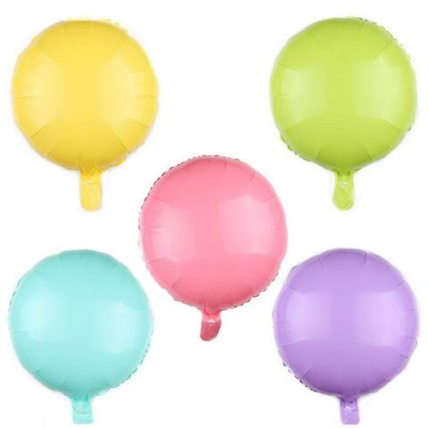 18 İNC YUVARLAK MAKARON YEŞİL FOLYO BALON 43*43