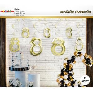 3D YÜZÜK GOLD TAVAN SÜS