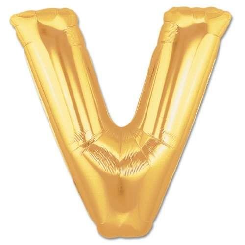 V- HARF 32 İNC GOLD RENK BALON 76 CM