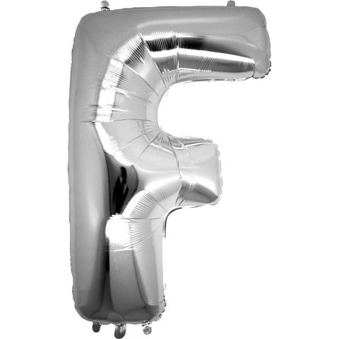 F- HARF 32 İNC GÜMÜŞ RENK BALON 76 CM