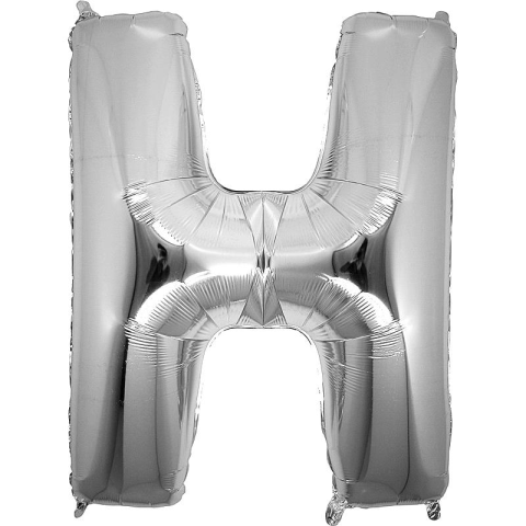 H- HARF 32 İNC GÜMÜŞ RENK BALON 76 CM