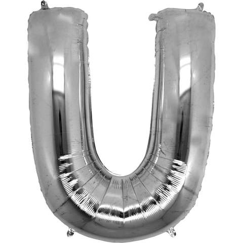 U- HARF 32 İNC GÜMÜŞ RENK BALON 76 CM