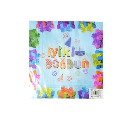 20 Lİ İYİKİ DOĞDUN MAVİ PEÇETE