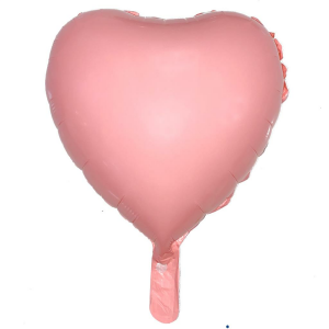 18 İNC KALP MAKARON PEMBE FOLYO BALON