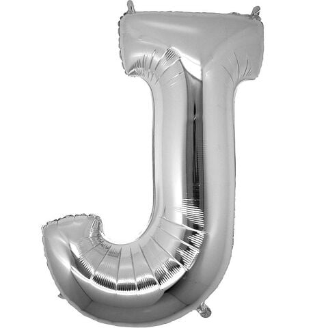 J- HARF 32 İNC GÜMÜŞ RENK BALON 76 CM