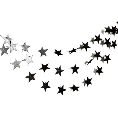 4 MT YILDIZ SİYAH KAĞIT SARKIT SÜS 30 LU