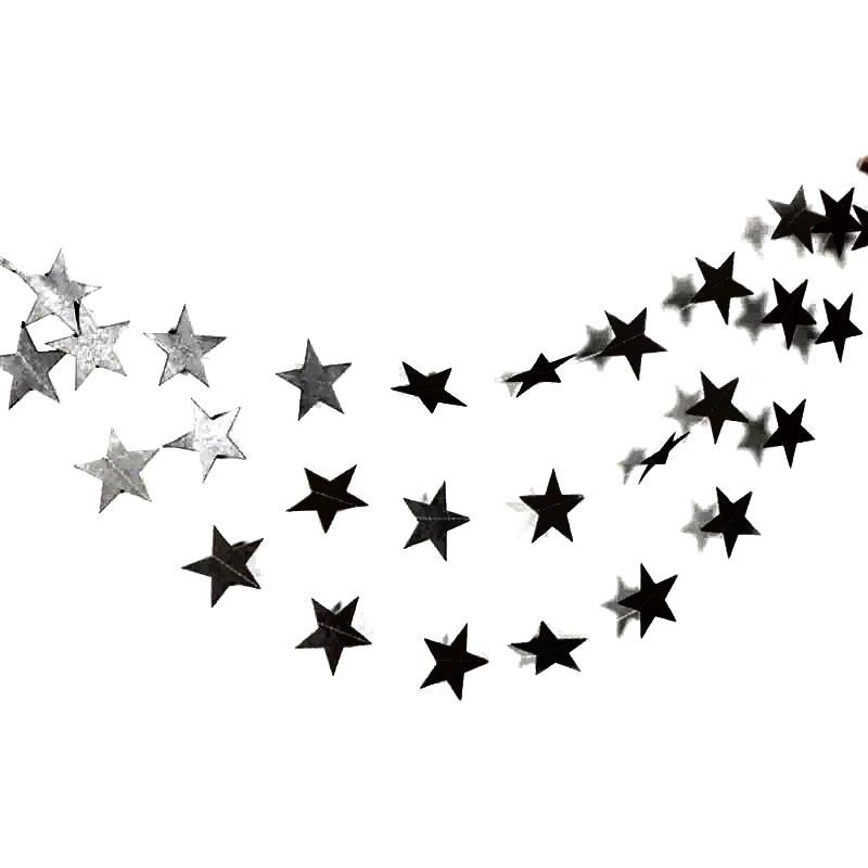 4 MT YILDIZ SİYAH KAĞIT SARKIT SÜS 30 LU