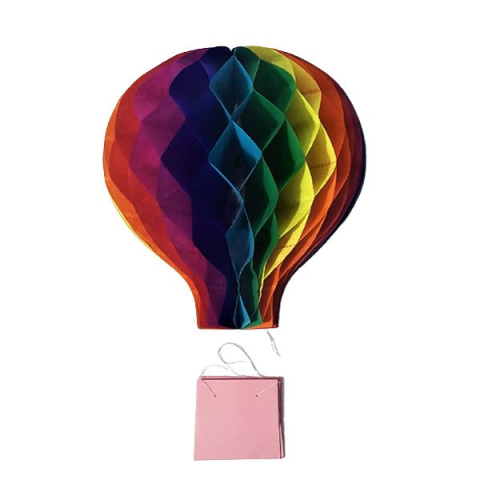 30 CM PARAŞÜT RENKLİ İPLİ PETEK SÜS