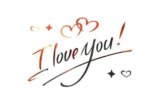 I LOVE YOU EL YAZILI KIRMIZI YAPIŞKANLI BALON STİCKER