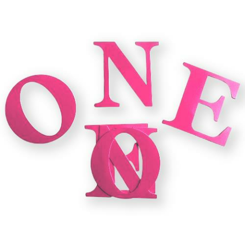 ONE PEMBE BALON KUTUSU HARFİ