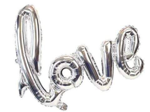 BÜYÜK LOVE GÜMÜŞ RENK FOLYO BALON 65*108CM