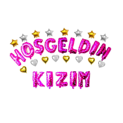 KALPLİ HOŞGELDİN KIZIM PEMBE SET BALON