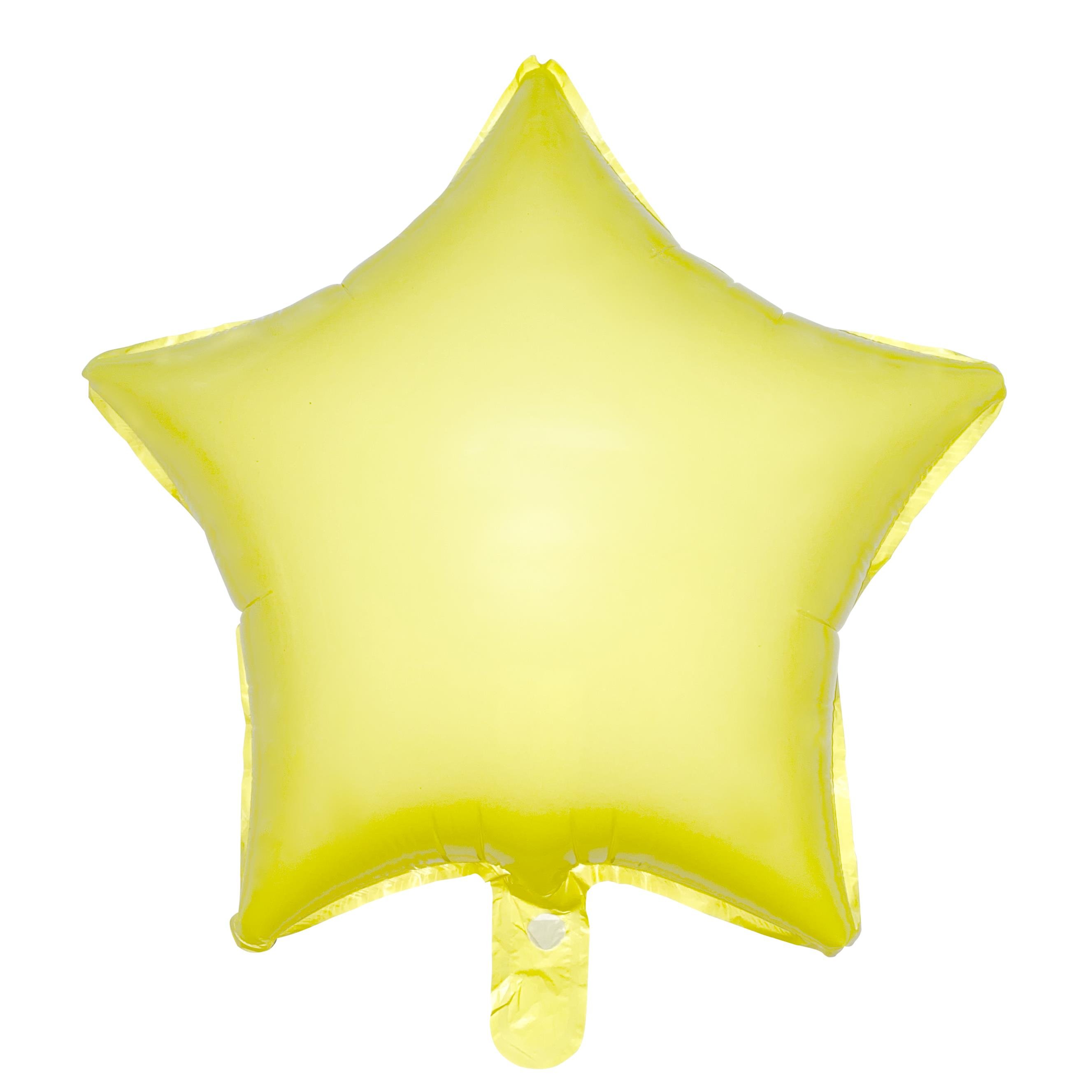 18 İNC YILDIZ MAKARON SARI FOLYO BALON