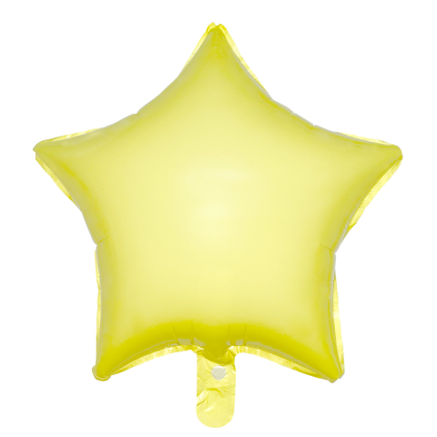 18 İNC YILDIZ MAKARON SARI FOLYO BALON