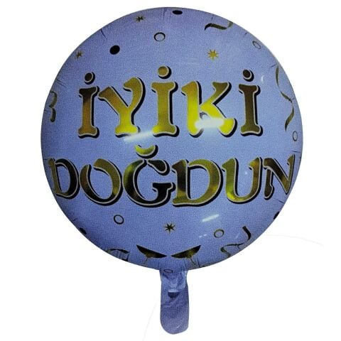 18 İNC YUVARLAK İYİKİ DOĞDUN FOLYO BALON 43*43