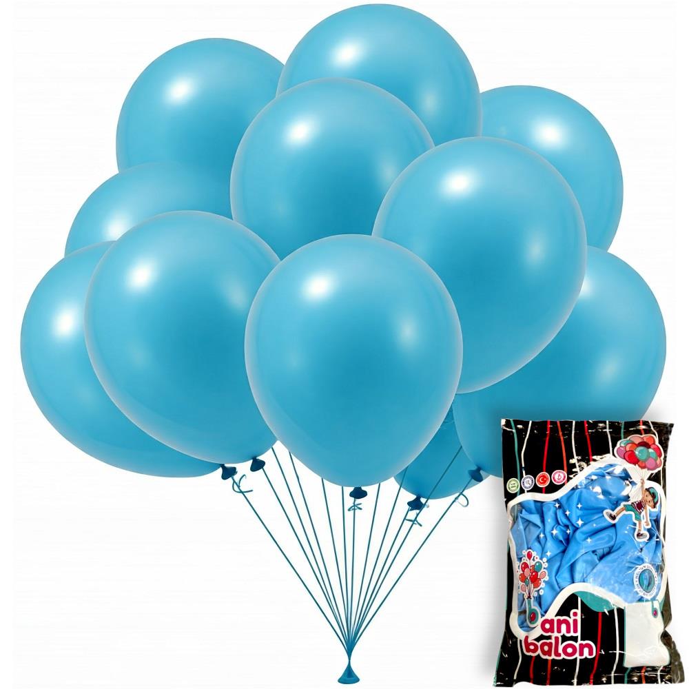 12 BANİ PASTEL BALON AÇIK MAVİ 100 LÜ