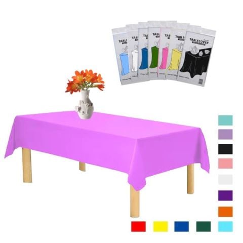 PLASTİK PEMBE MASA ÖRTÜSÜ 120*180cm