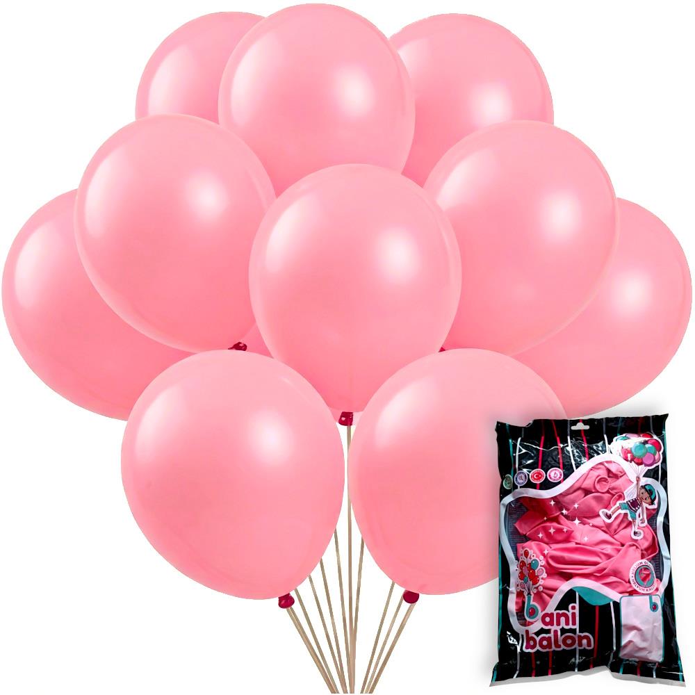 12 BANİ PASTEL BALON AÇIK PEMBE 100 LÜ