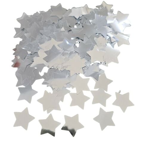 METALİZE BALON İÇİ YILDIZ GÜMÜŞ PUL